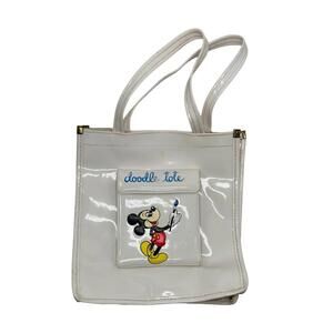 Vintage Disney Patent Leather Minnie Mouse Doodle Tote Shoulder Bag Hongkong
